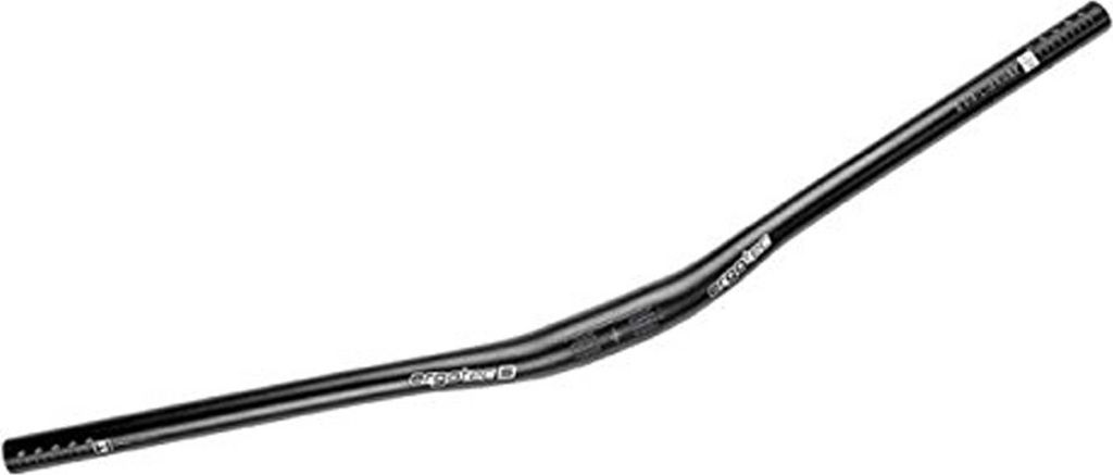 ergotec 16760001 Lenkerbügel Low Riser Alu, Ø 31,8mm, 720mm, 9°, schwarz/matt