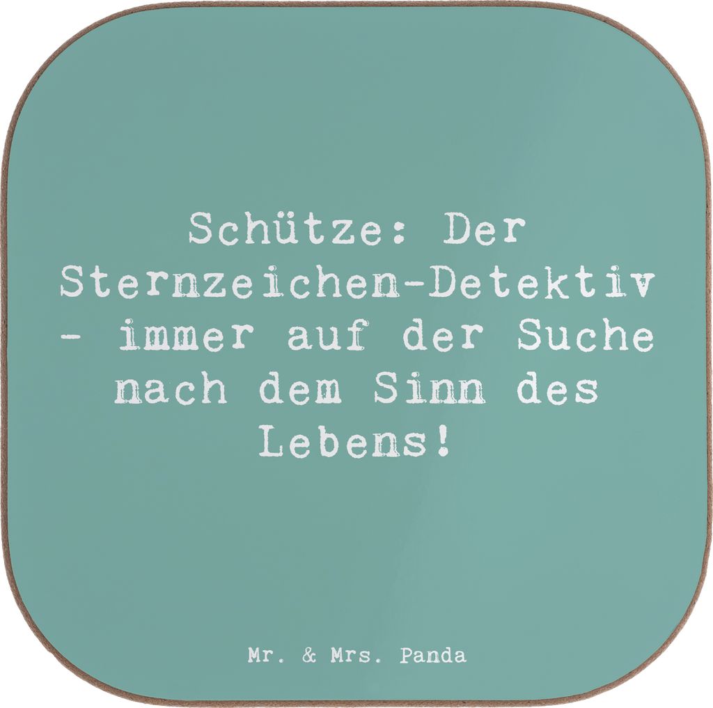 Mr. & Mrs. Panda Untersetzer Glas Spruch Schützenblick - Produktbild 