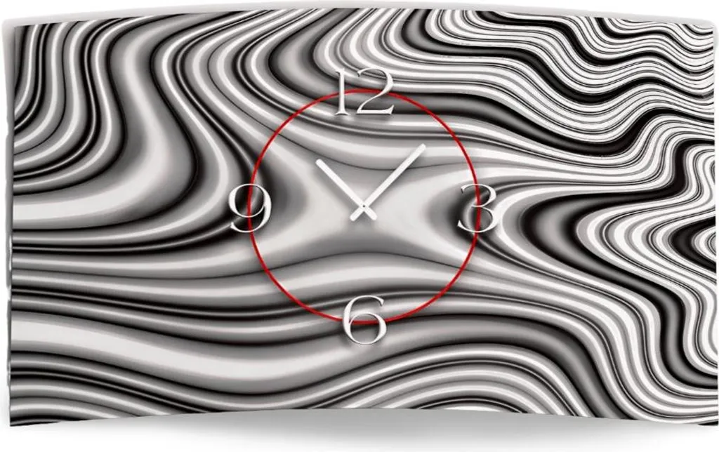 Horloge murale design moderne pour bureau et salon gris marbré silencieuse