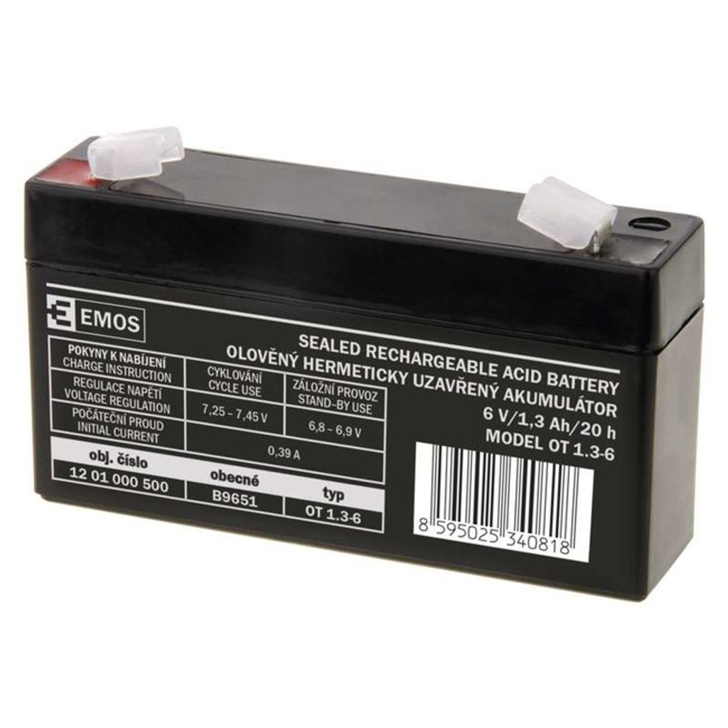 Emos Akumulátor Sla 6V/1,3Ah Fa -4,7Mm Obrázok produktu 