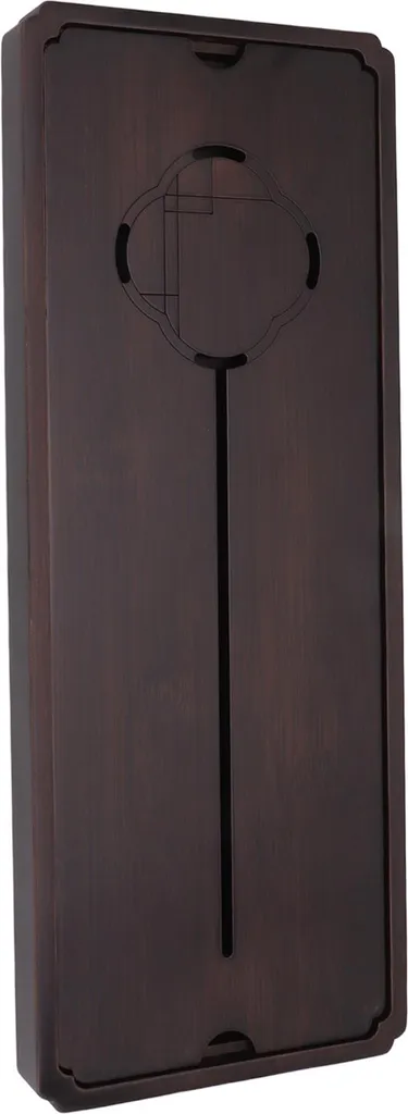 Plateau à thé robuste en bois de bambou simple avec design épuré