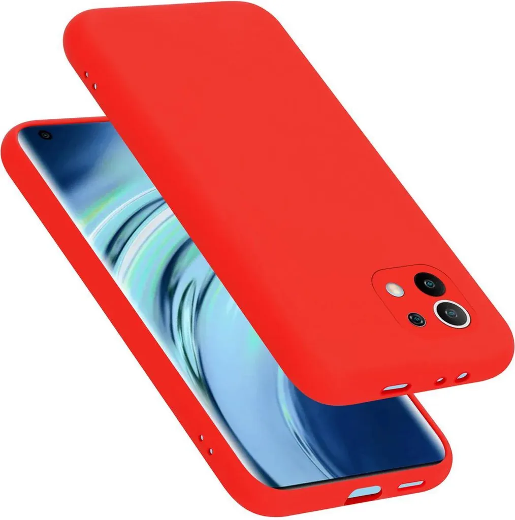 Cadorabo custodia protettiva per Xiaomi Mi 11 5G caso in rosso telefono cellulare Case Cover TPU Etui