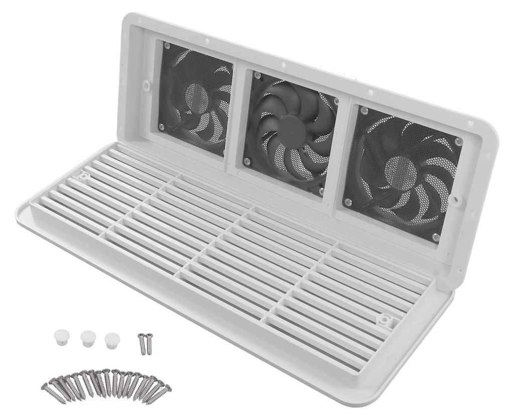 RV-Ventilator, 480 x 185 mm, starker Wind, geräuscharm, Lufteinlass, Auslass, Auslass, mit Filternetz