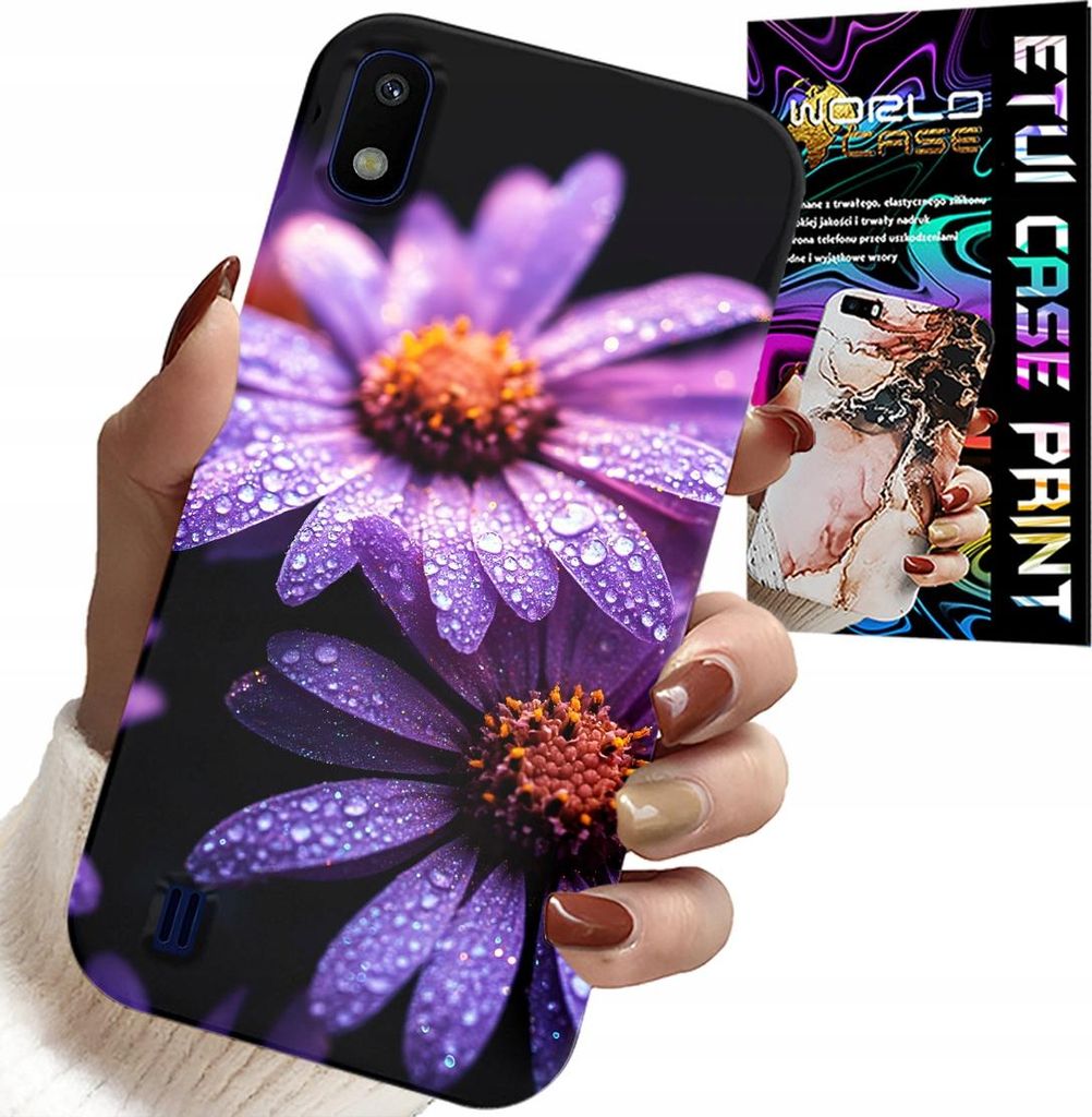 Tasche Für Samsung A10 - Rosa Gänseblümchen Blumen Abdeckung Fall