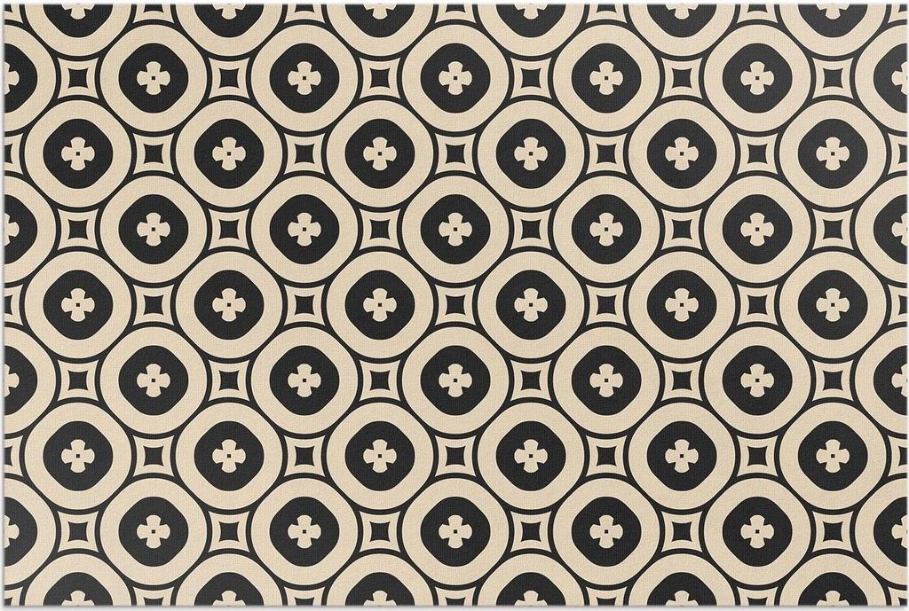 Geometrisches Kachelmuster – Vinylteppich – 140x210 cm – Outdoor Teppich – Terrasse – Wetterfest – Modern
