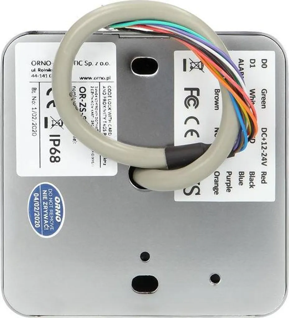 Clavier à code extérieur IP68 et lecteur de badge pour gâche électrique