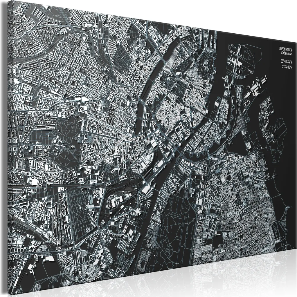 Decorazione Parete Copenaghen 120x80 - Quadro Moderno in TNT di Qualità