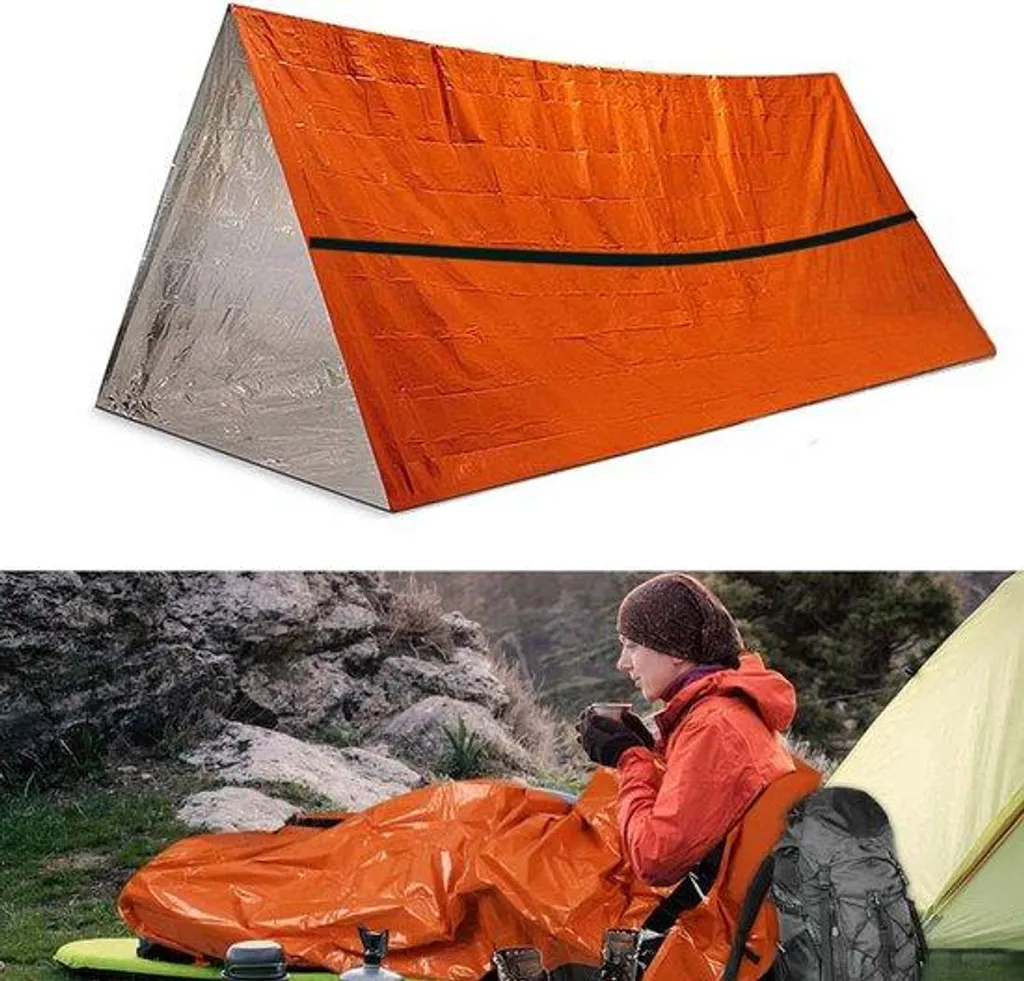 Sac de couchage d'urgence contre le froid extrême avec sifflet