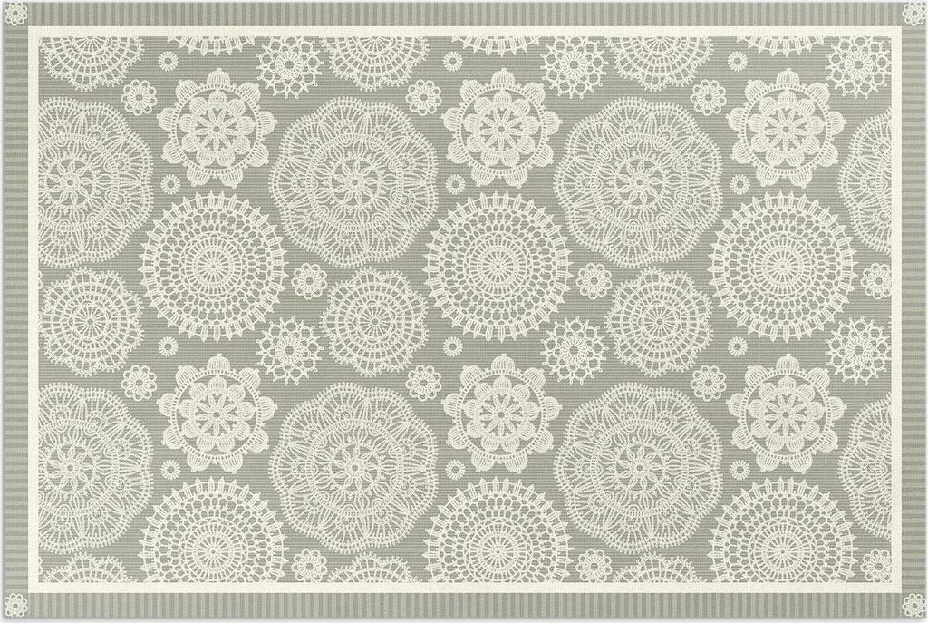 Florale Mandalas, dekoratives Boho-Muster – Vinylteppich – 100x150 cm – Outdoor Teppich – Terrasse – Wetterfest – Modern