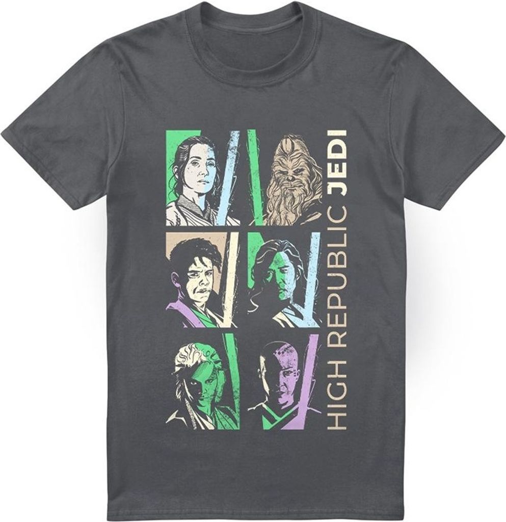 Star Wars: The Acolyte - "High Republic Jedi" T-Shirt für Herren TV3715 (3XL) (Holzkohle)