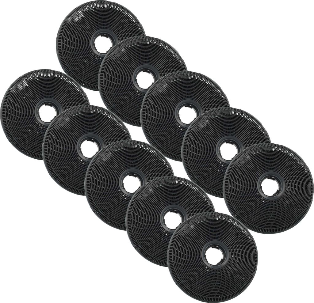 vhbw 10x Aktivkohlefilter Ersatz für Best ECFB02, 9029798775, DKF99557, 08999801, 49002519, 902979878, 9029793701, 89992564 für Dunstabzugshaube