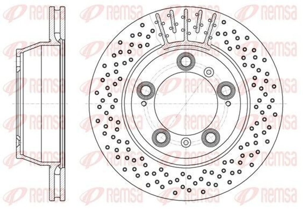 2x REMSA Bremsscheibe 6941.10 hinten für PORSCHE 911 (996) 911 (997) 299mm 78mm