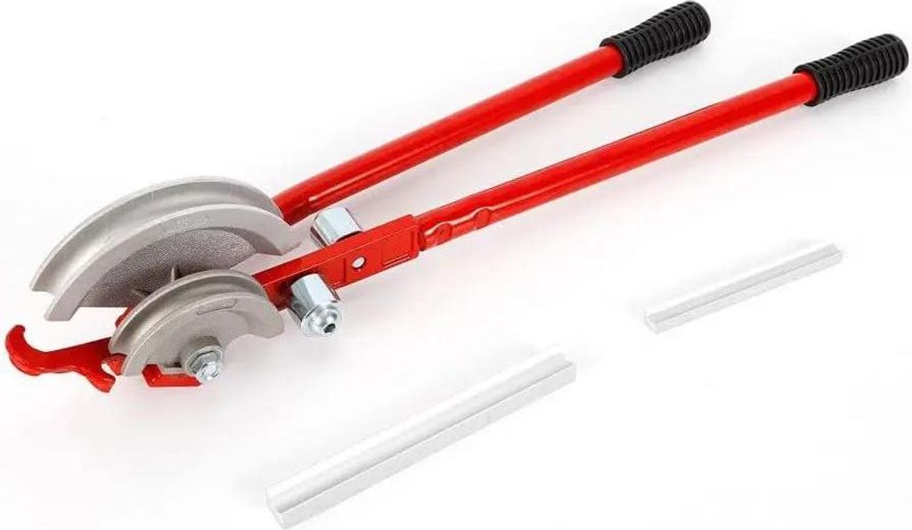 Rohrbieger & Rohrbiegezange - Manuelles Handwerkzeug - 15 mm/22 mm - 2 Metall-Andruckrollen - Für Kupferrohre - Rot