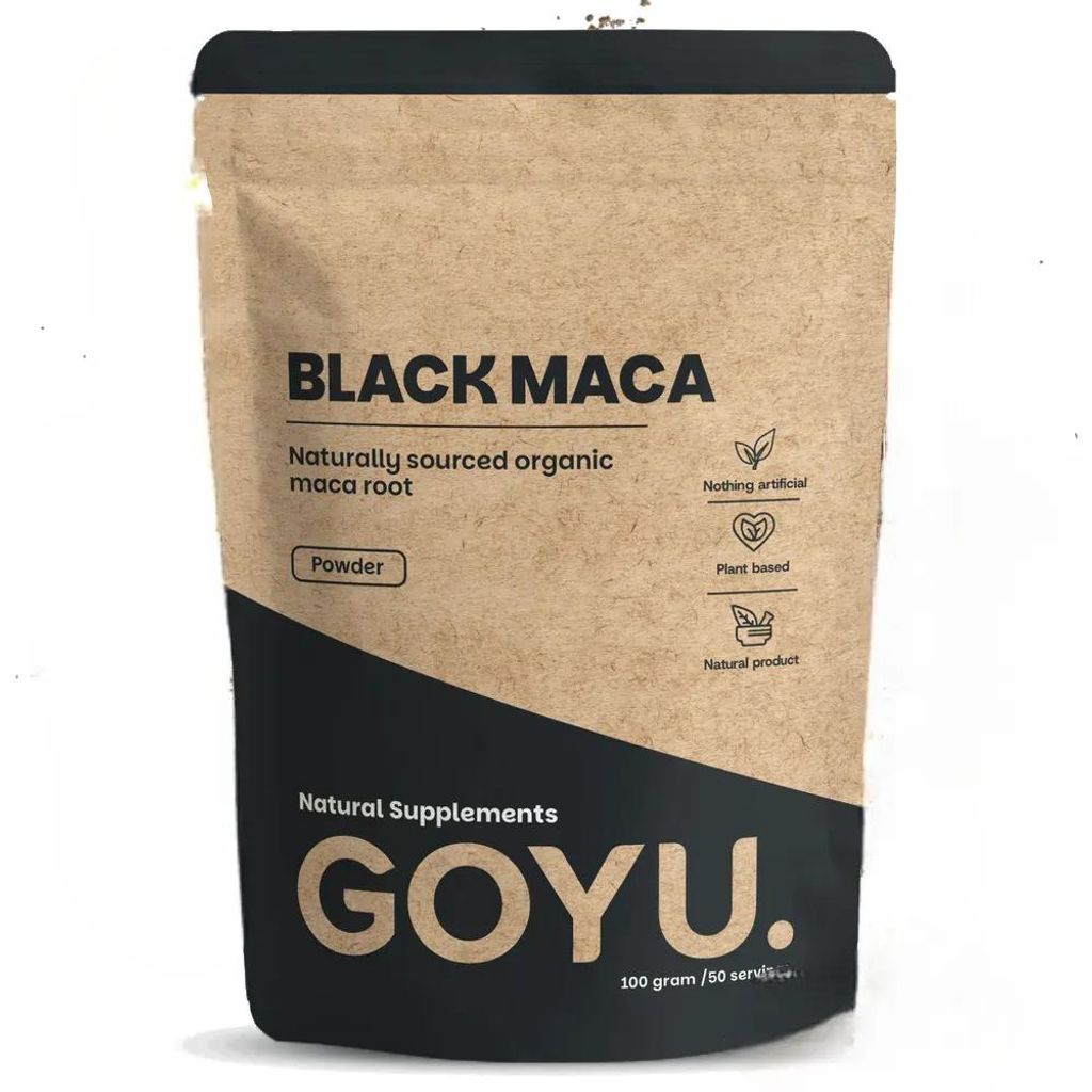 Goyu Zwarte MACA Poeder Biologisch (100 gr) Productafbeelding 