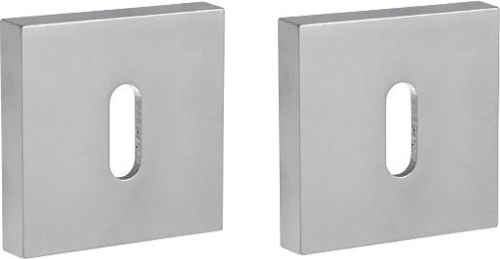 Eckiges Schlüsselschild GAMET PLT-26-N-08-KW, schlüsselbetätigt, Chrom/Satin