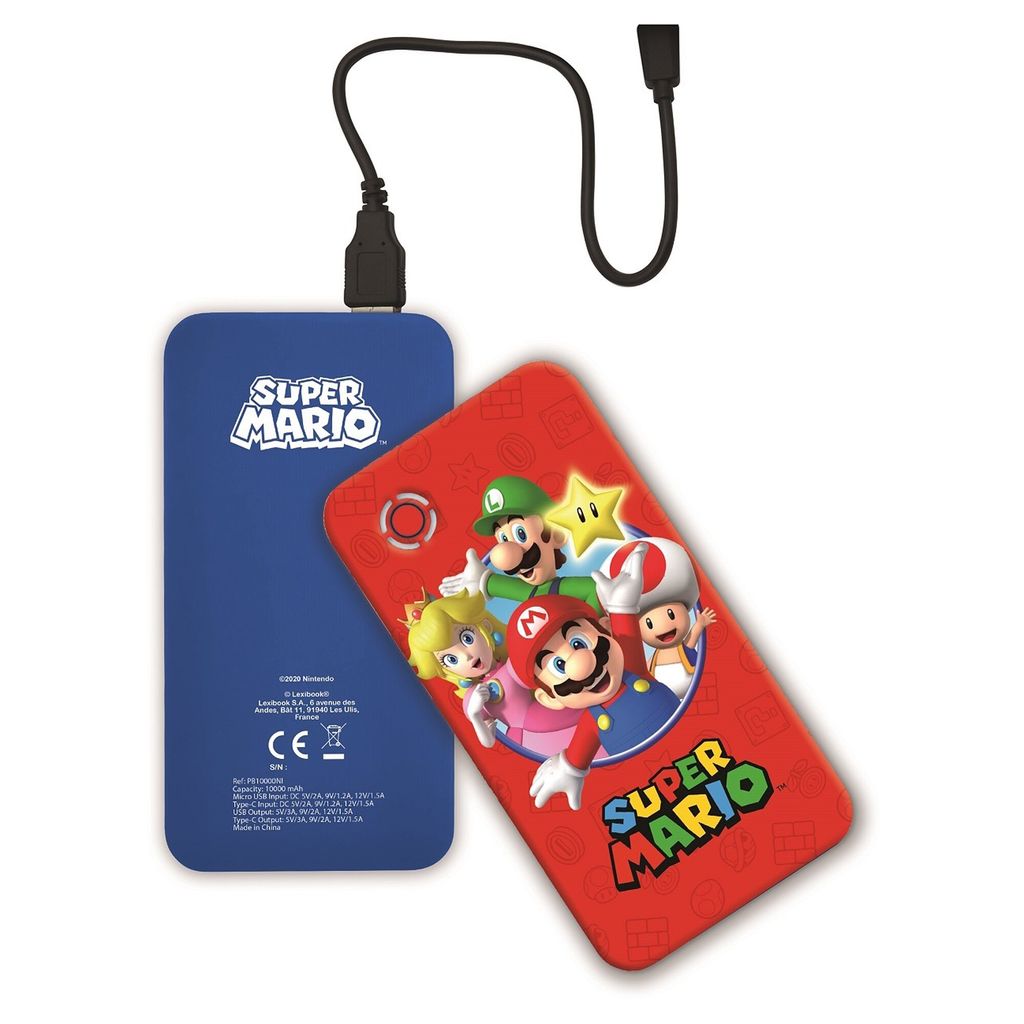 Banca di alimentazione a ricarica rapida Super Mario 10.000 Immagine del prodotto 