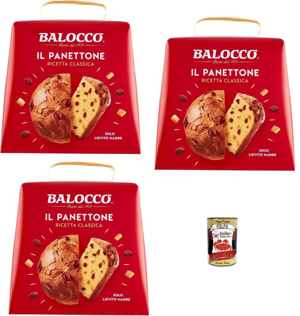 Balocco Il Panettone Classico 3x 750g, italienischer Produktbild 