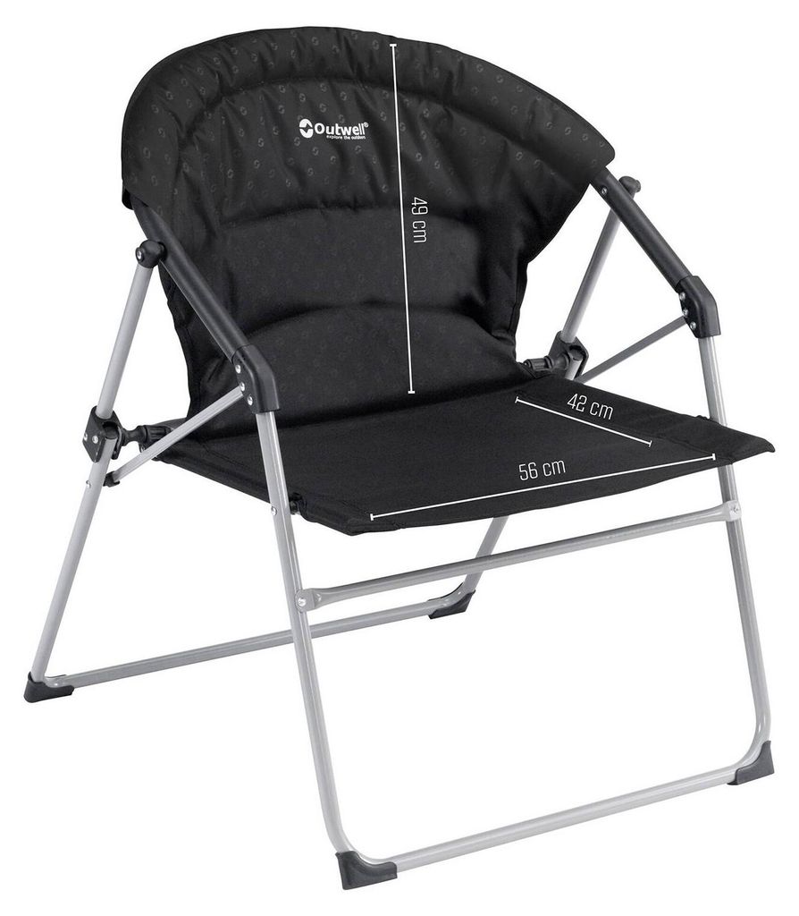 Sedia da campeggio pieghevole Outwell Campana Nero Immagine del prodotto 