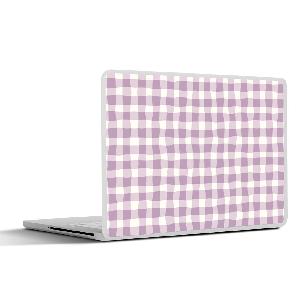 MuchoWow Laptop Aufkleber Sticker Cover Pastell - Lila - Muster 30x22 cm - Laptop-Sticker