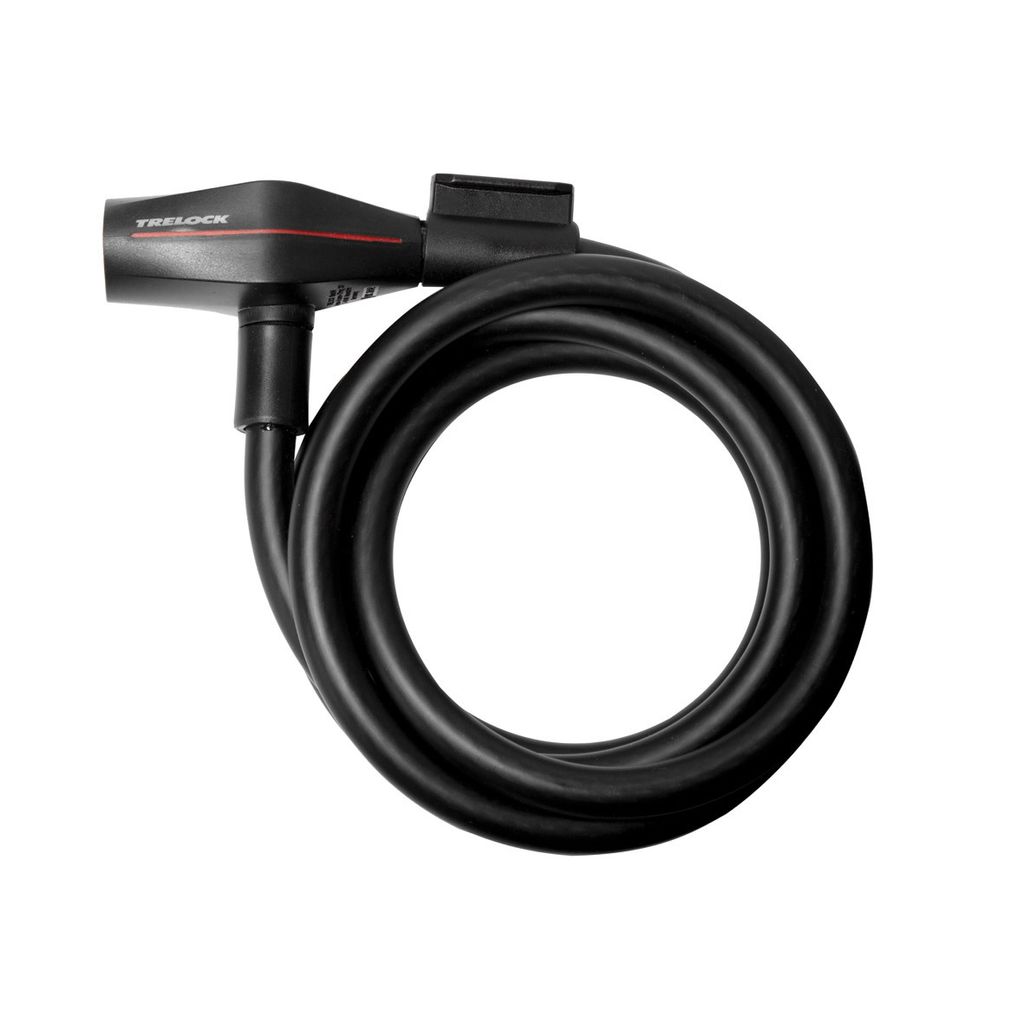 Trelock Spiralkabelschloss 180cm Ø 12 mm SK 312/180, mit Halter ZK 234, schwarz