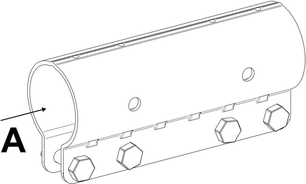 Rohrverbindungsschelle 1 1/2" (Ø48,3 mm), schwere Ausführung, feuerverzinkt