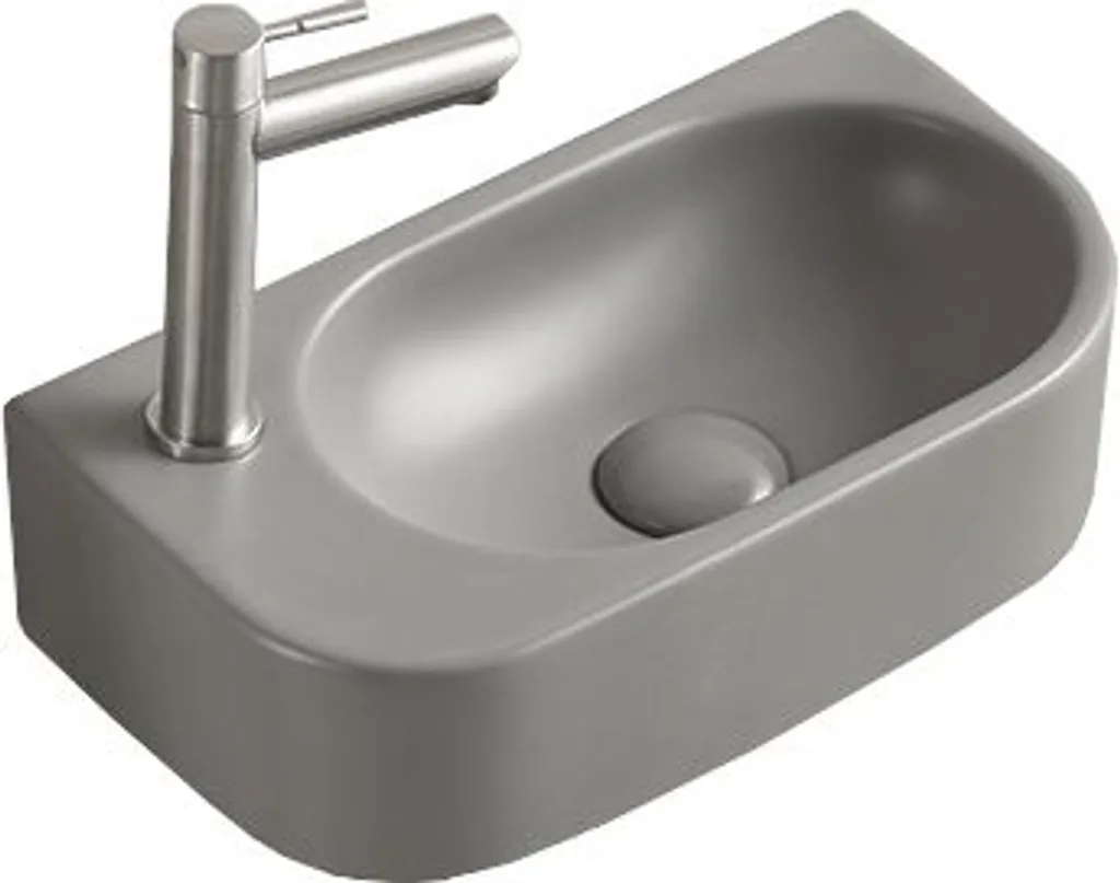 Mexen Viera Grigio Opaco 40x21 | Lavabo Design per Bagno Ospiti
