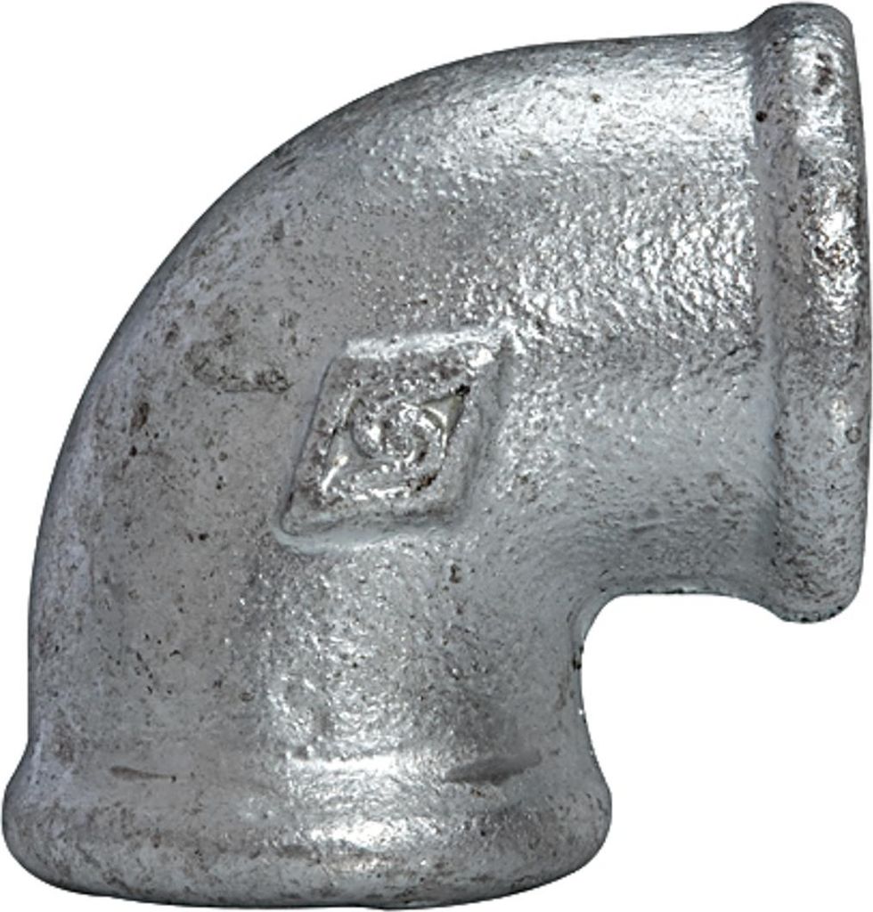 Riegler Winkel 90, 90°, IG/IG, Rp 1 1/4, schwarzer Temperguss feuerverz.