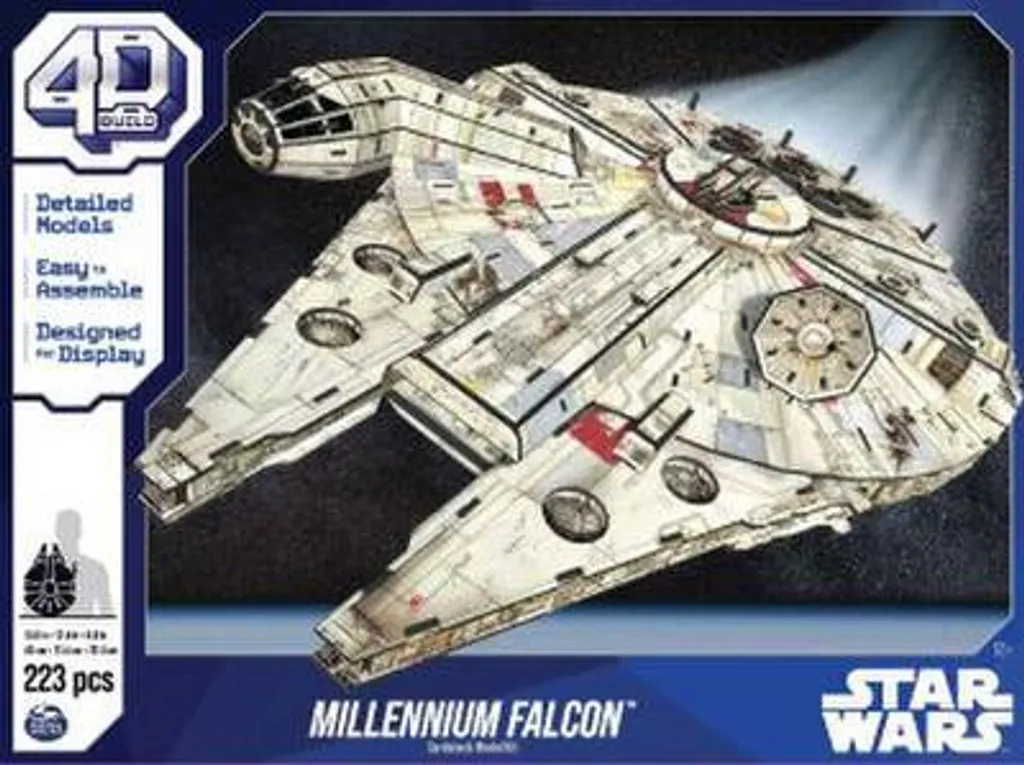 Décoration Murale Star Wars Faucon Millénium - Cadre Scène de l'espace 3D