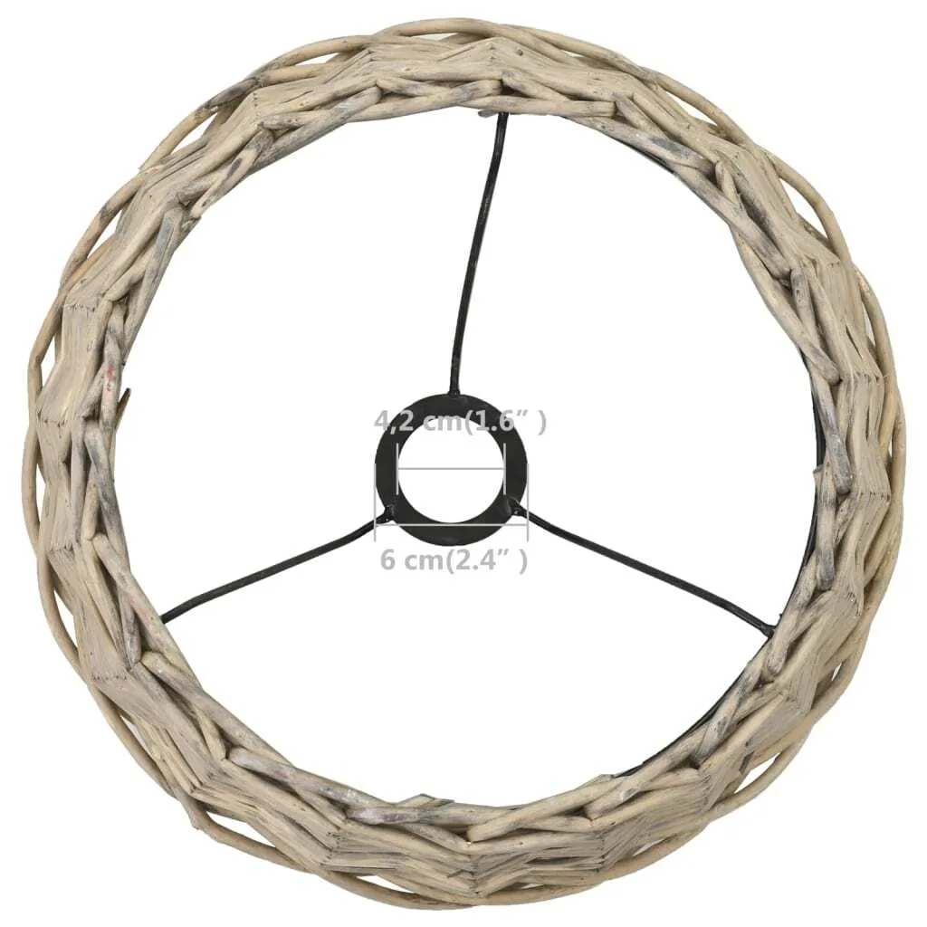Abat-jour design en osier naturel 38 cm - Style bohème et rustique