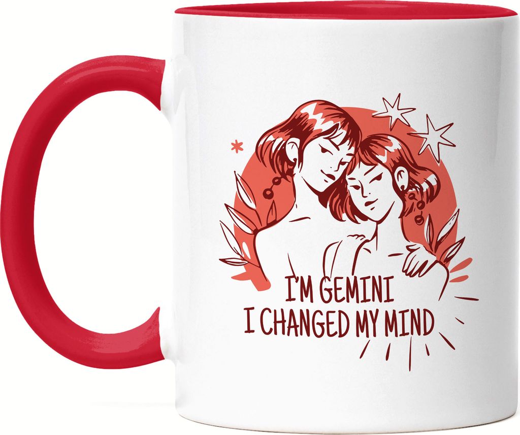 Zwillinge Sternzeichen Tasse Rot Gemini Horoskop Geschenkidee Mai Juni Geburtstag