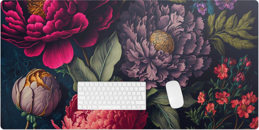Florales Vintage-Muster – Schreibtischunterlage – Rutschfeste Tischunterlage – Schreibtischmatte für Büro & Zuhause – Schreibunterlage ...