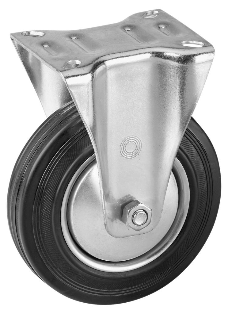 Metafranc Bockrolle Ø 160 mm 135 x 105 mm Platte Vollgummi-Rad