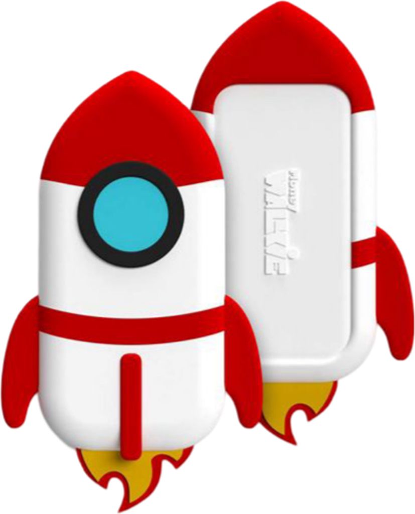 MONEY WALKIE, Kontaktloser Geldbeutel Hülle Modell Rakete Kompakt, Weiß