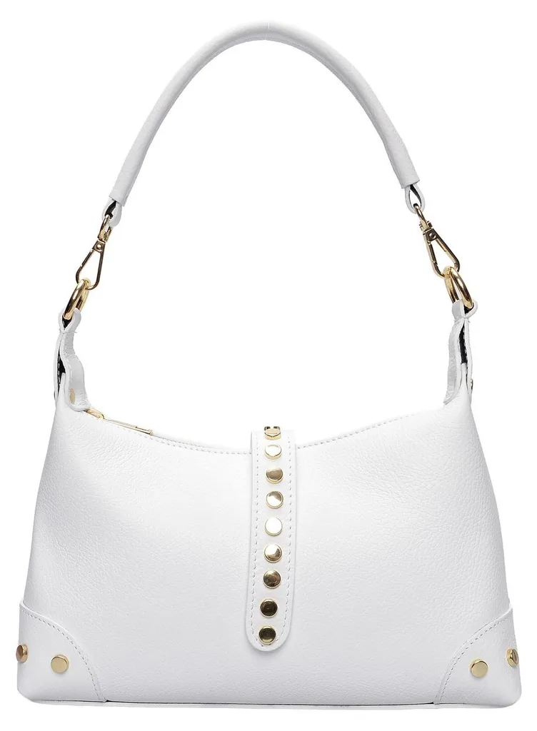 Sac bandoulière en cuir blanc anti-taches Anna Luchini AL 165T