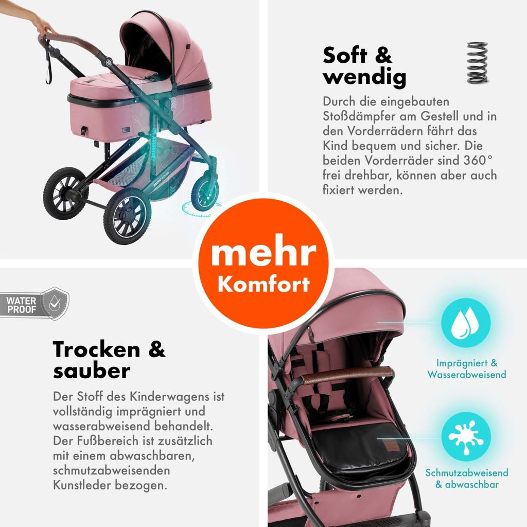Daliya® FLEXI-PRO 2in1 Kombikinderwagen & Buggy – Produktbild 4