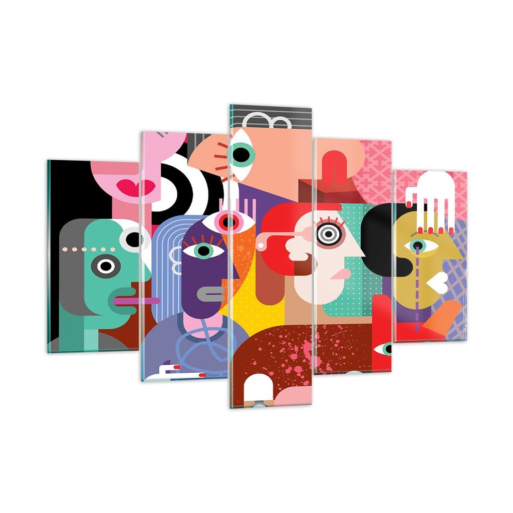 Bilder auf glas - Abstraktion modern - 150x100cm - Glasbilder - Wandbilder - Kunstdruck - zum Aufhängen bereit - Wanddekoration aus Glas - Glas Bi...