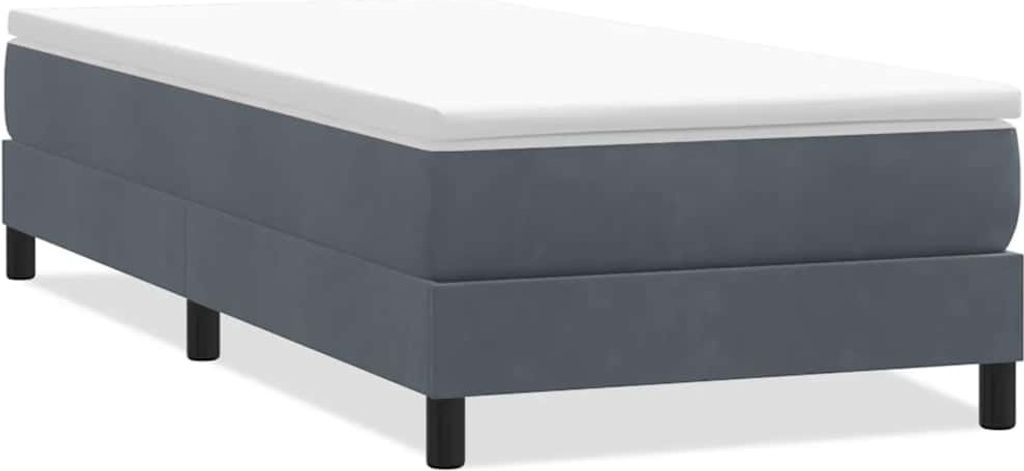 vidaXL Letto a molle senza materasso grigio scuro 90x210 cm Immagine del prodotto 