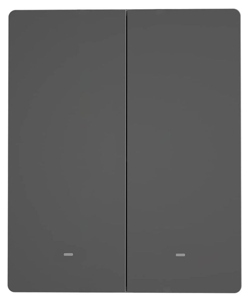 Sonoff Smart Wall Switch, WiFi Light M5-2C-80 2 Gang Home Switch Typ 80, physischer Knopf kompatibler Alexa, Google Home.Bluetooth schnelles Paarung