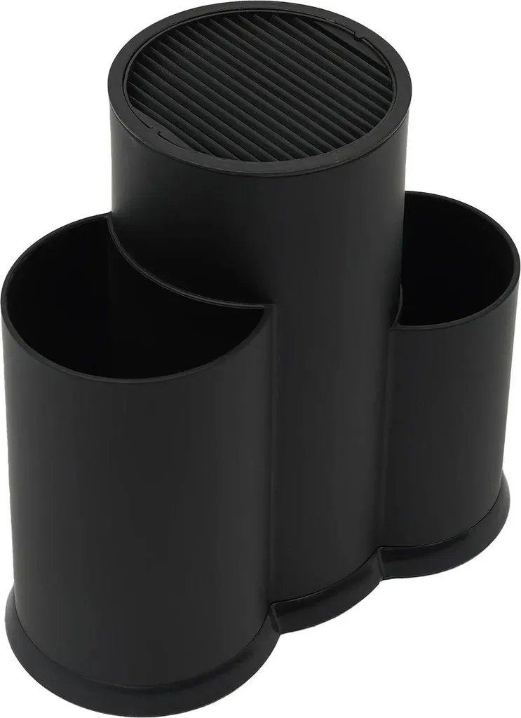 Ceppo Coltelli Vuoto 3 in 1 Nero | L'Essenziale per il Vero Cuoco - 4