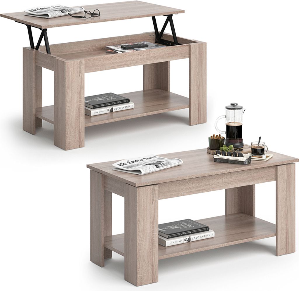 Vicco Couchtisch Lorenz, 100 x 50 cm mit Liftfunktion, Produktbild 7