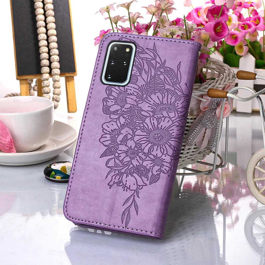Custodia Samsung S20 Plus Viola Farfalla | Cover a Libro in Pelle - 3