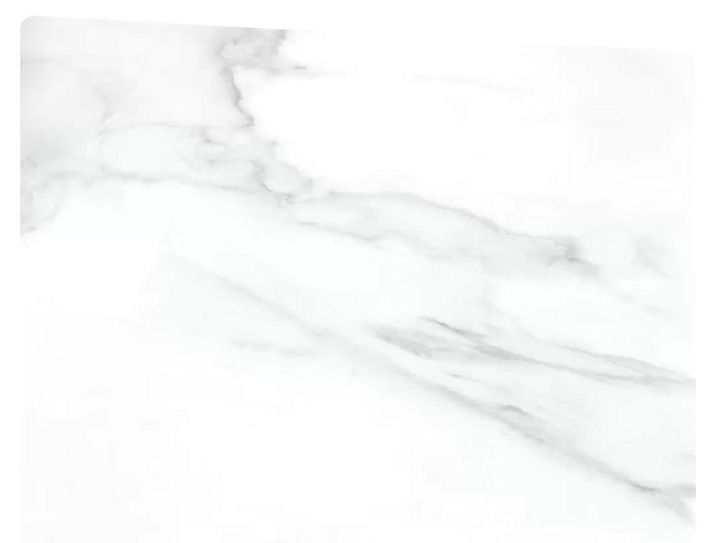 Glas Herdabdeckplatte Schneidebrett WEIßER MARMOR 52x60 cm Produktbild 