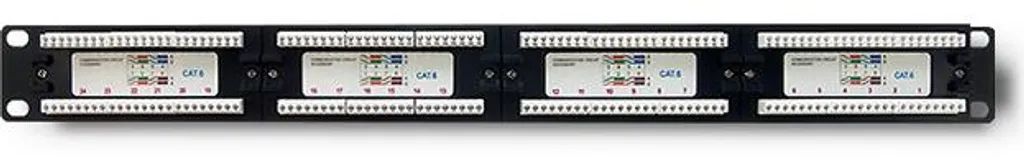 Patch Panel 24 Porte Cat6 UTP Qoltec: Rack 19 1U per Reti Cablate - 3