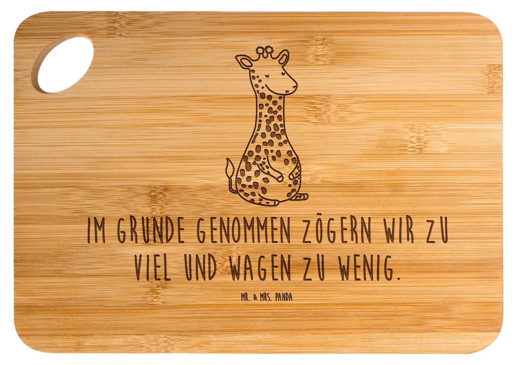 Mr. & Mrs. Panda holzschneidebrett Giraffe Zufrieden - Transparent - Geschenk, Schneidebrett, Frühstücksbrett, Brett, Frühstücksbrettchen, Afri...