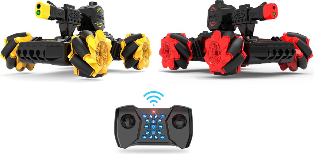 Ferngesteuerter RC Panzer Tank Spielzeug Zweier-Set mit Qualm LED Duell-Modus
