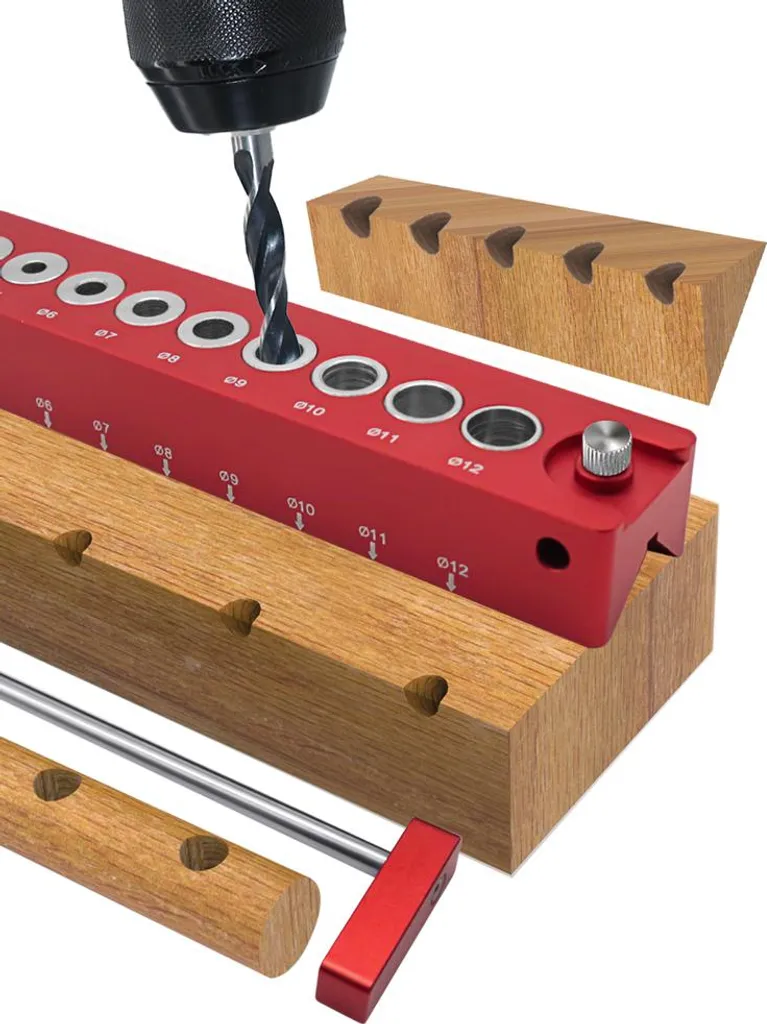 Guide de perçage bois anti-dérapage pour trous précis 3mm à 12mm