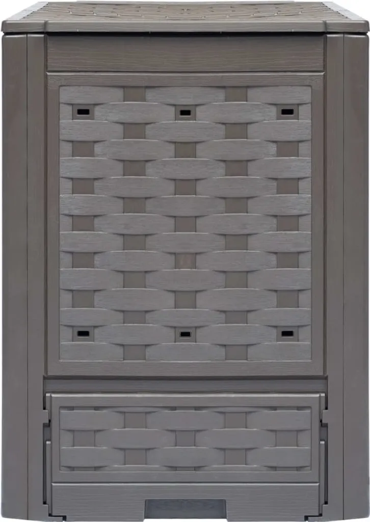 Composteur de Jardin 300L pour Faire son Terreau Maison Aspect Rotin