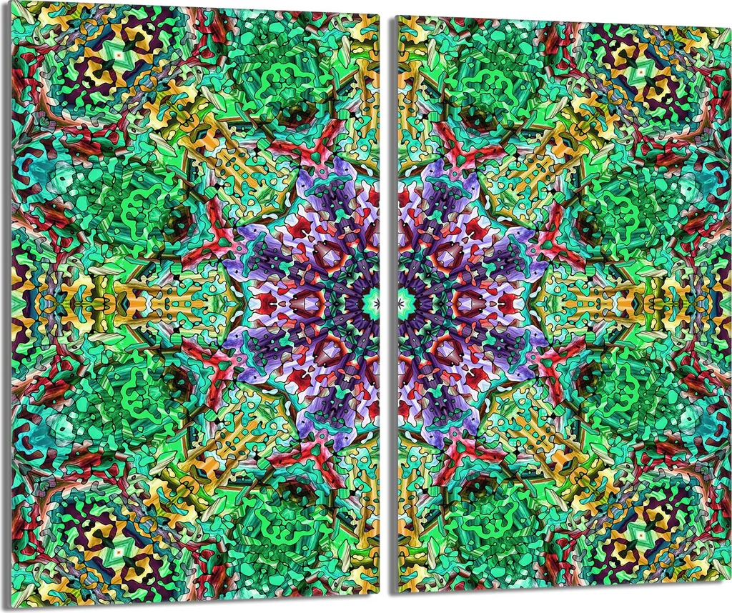 Piastre copri fornello 2 pezzi 30x52 Vetro copri piano cottura in ceramica, pezzi Colorato