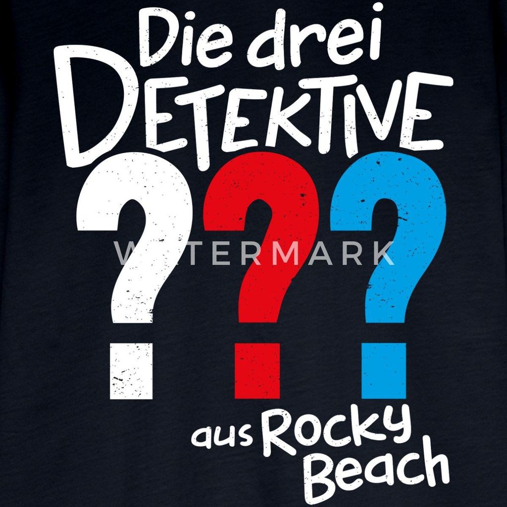 Spreadshirt Die Drei Fragezeichen Kids aus Rocky Beach Teenager Premium Langarmshirt, 158/164 (12 Jahre), Navy