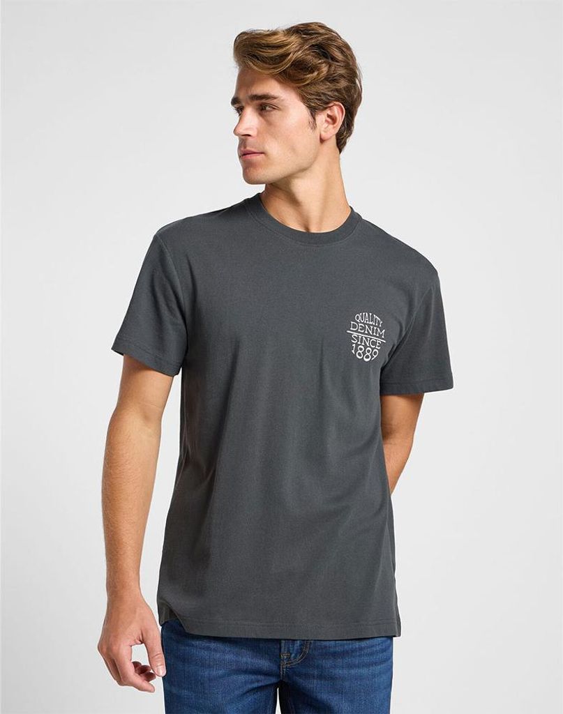 Lee Relaxed Kurzarm-t-shirt Grau M Mann Grau M